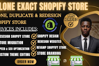 clone, duplicate and redesign your shopify store exactly
