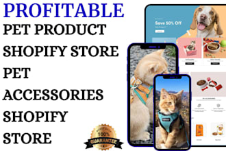 design pet accessories shopify store pet product website pet accessories website