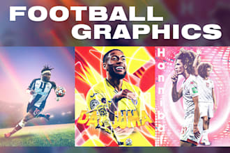 design stunning football matchday graphics and posters for social media