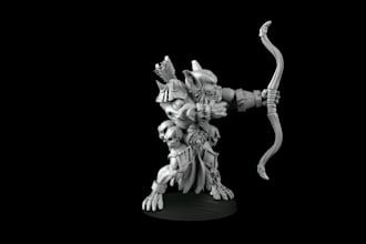 sculpt custom 3d miniature, warrior, dnd stl tabletop,statue,40k warhammer,stl