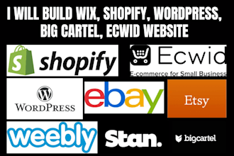 build squarespace wix weebly bigcartel wordpress shopify website design redesign