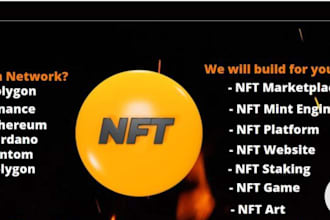 develop nft marketplace and staking platform, mint engine