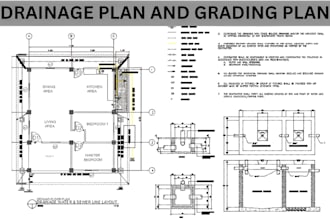 design and stamp erosion control, grading, and drainage plans in autocad
