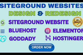 design wordpress website on bluehost godaddy siteground hostinger hostgator
