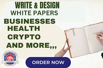 design a professional crypto or business white paper