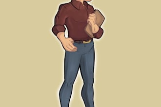 bring your original character to life full body artwork