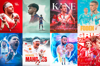 design professional sports graphics, poster, flyer, banner