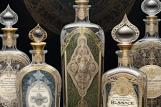 do 3d modeling and rendering of perfume bottles and cosmetic products