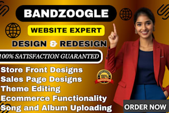do a bandzoogle website, bandzoogle music, and bandzoogle redesign