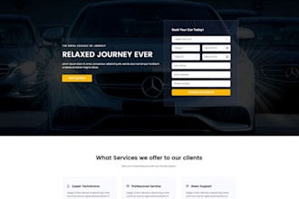develop cab booking website car service website carriage website car rental
