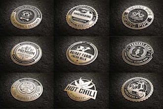 create 3d circular round, badge, or stamp, logo