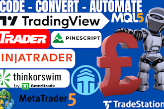 do conversion of tradingview pinescript to ctrader ninjatrader quantower mt5 mt4