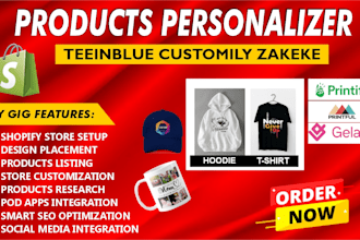 build a high converting shopify pod store with product personalization teeinblue