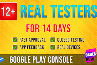 setup google play console closed testing with 14 testers