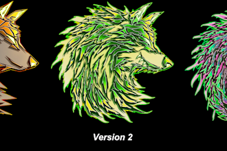 hand paint a digital emblem for you
