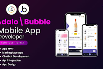 create adalo bubble io website mobile web app saas mvp automation expert