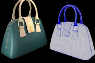 model 3d bag design 3d render 3d handbag product