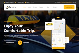 build taxi booking website chauffer website limousine website taxi website
