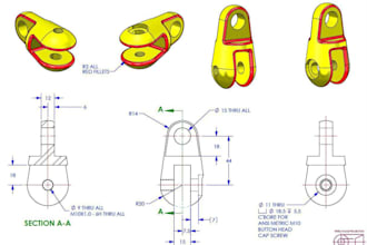 create 2d engineering drawings, mechanical drawings, cad drafter