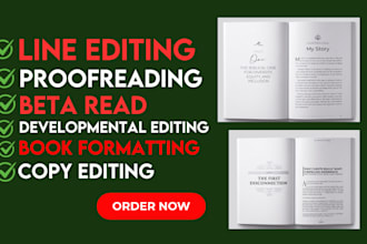 proofread and do line editing for your manuscript or novel