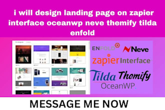 design landing page on zapier interface oceanwp neve themify tilda enfold