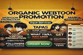 promote your webtoon, tapas, manga, webcomic, comic organically