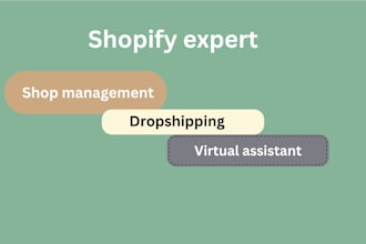be a shopify dropshipping, store manager, and virtual assistant