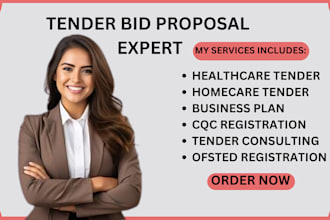 win healthcare and UK tender, bid writing proposal business plan