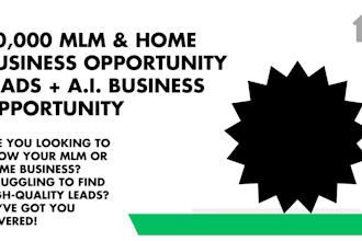 provide u with MLM home business opportunity leads and a business opportunity