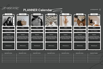 create custom planner printable journal design calandar design book cover design
