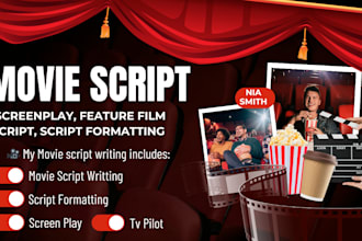 ghostwrite your movie script, screenplay, feature film script, script formatting
