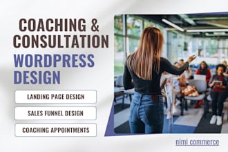coaching landing page design consulting landing page consultation website design