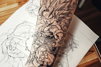 make your dream anime, manga tattoo design