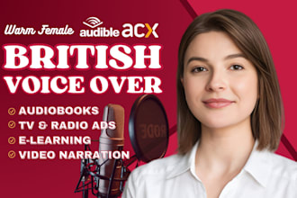 be your british voice over for audible acx audiobook narration, tv ads elearning