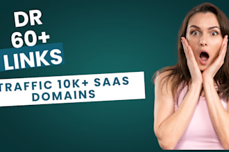 build link on a saas website DR 60 traffic 10k