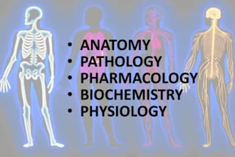 assist you in human anatomy, physiology, biochemistry and other medical subjects