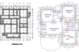 draft city permit, structural drawing, foundation, blueprints, framing plans