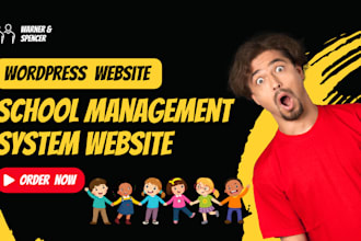 create a school management system website in wordpress