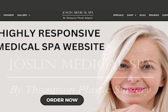 design nutritionist website medical spa health wellness botox cosmetics website