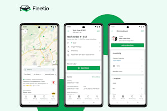 develop fleet management app, car rental app, logistic delivery app
