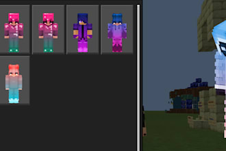 create you a minecraft custom skin pack