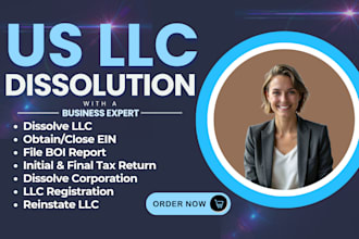 completely dissolve USA llc in any state, amend llc boi report, ownership change