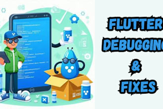 do flutter bug fix, flutter app error, flutter firebase, mobile app development