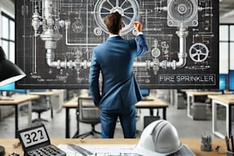 design, review, and stamp fire sprinkler system plans for permit approval