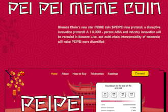 create crypto token website, meme coin website crypto coin or meme website