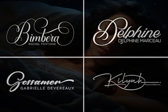 handwriting, signature style logo, designed as your personal brand
