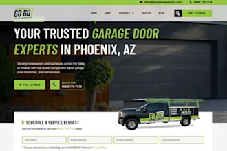 design garage door website garage door landing page garage door repair website
