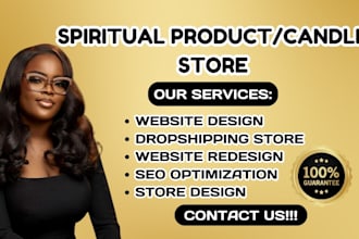 design spiritual product shopify store candle shopify store candle website