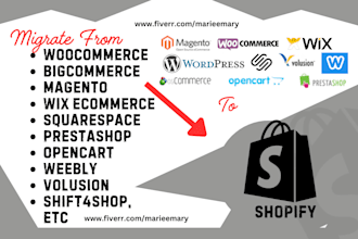 migrate from wix wordpress woocommerce squarespace to shopify website redesign