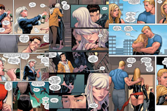 be comic artist for graphic novel comic book manga comic page illustration cover